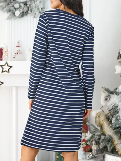 Royalfashion Striped Nightshirt