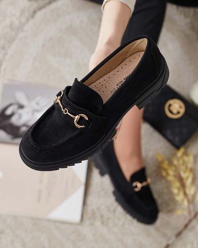 Royalfashion Женские ажурные мокасины с цепочкой Imerila