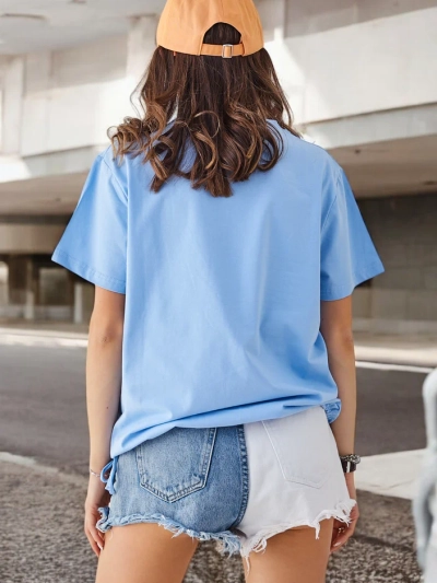 Royalfashion Sieviešu kokvilnas blūze ar uzrakstu