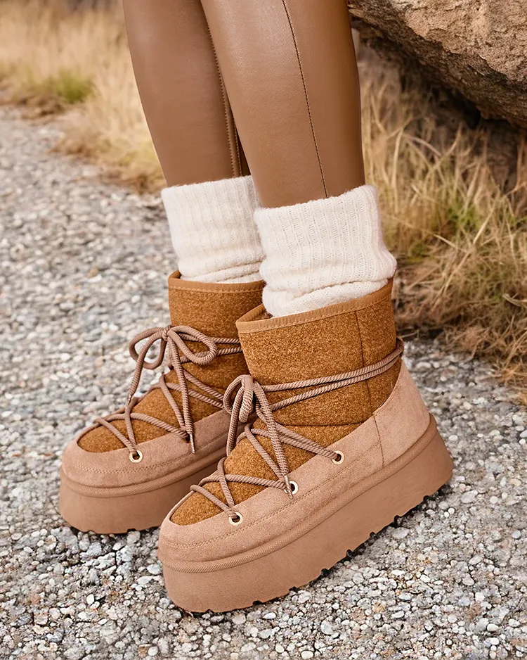 Royalfashion Sieviešu sniega zābaki Filori ar mežģīnēm