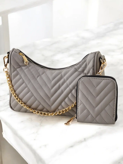 Royalfashion Mazā sieviešu quilted soma ar maku