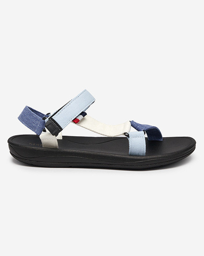 Women's blue fabric sandals Ojo- Footwear