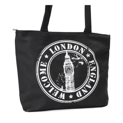 Black bag with building - Handbags