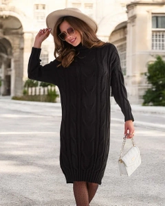 Royalfashion Knitted women's sweater dress