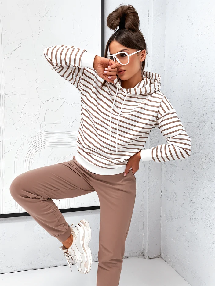 Royalfashion Women's striped tracksuit set
