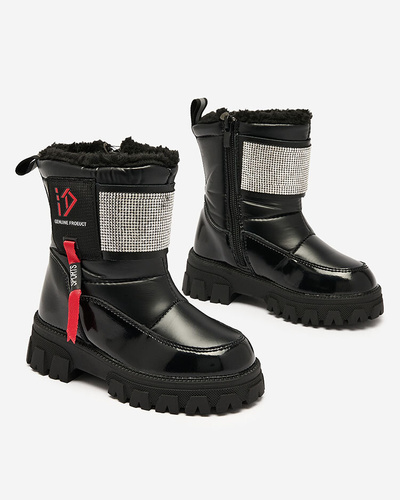 Royalfashion Black children's shoes a'la snow boots Fesifa