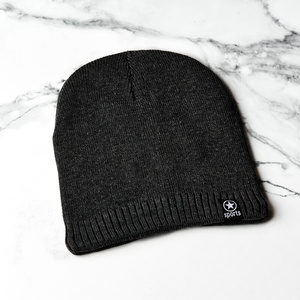 Men's Black Padded Beanie - Accessories