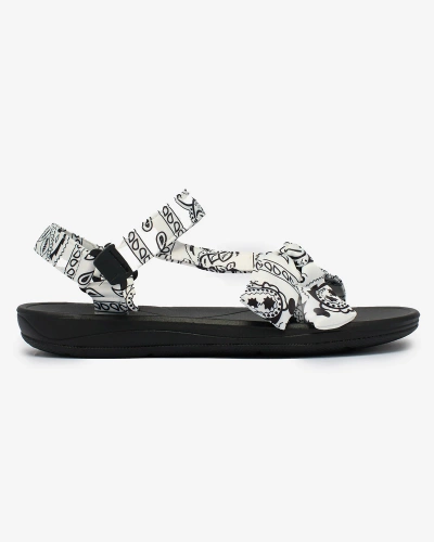 Royalfashion White women's sandals with bow Oyall