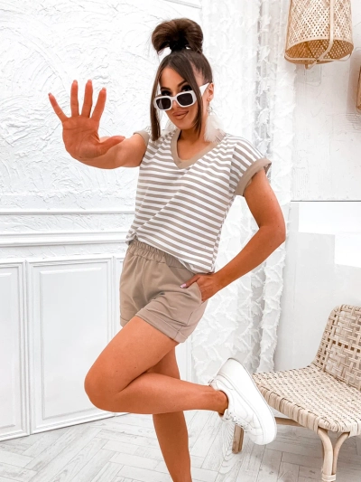 Royalfashion kokvilnas sieviešu svītrainais komplekts