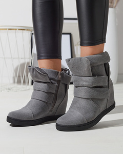 Royalfashion Grey sneakers on covered heel Brisa