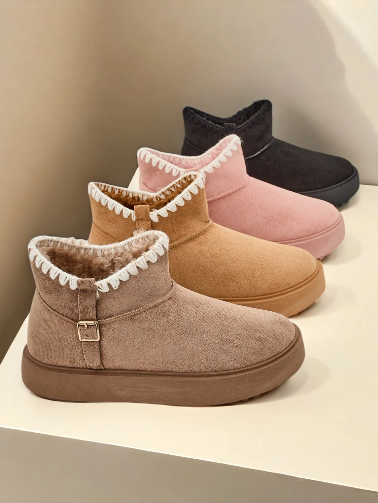 Royalfashion īsās sievietes sniega zābaki stila zābaki Ewioz