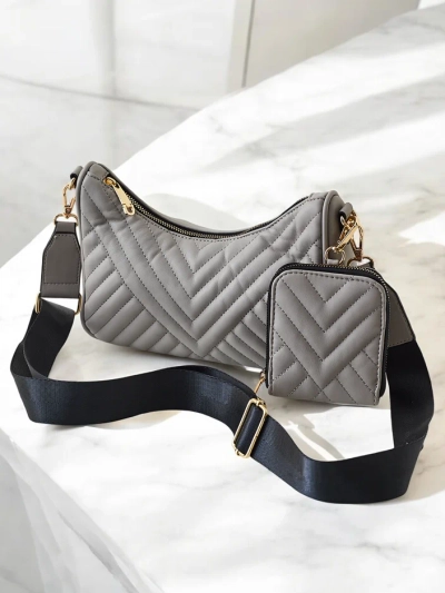 Royalfashion Mazā sieviešu quilted soma ar maku