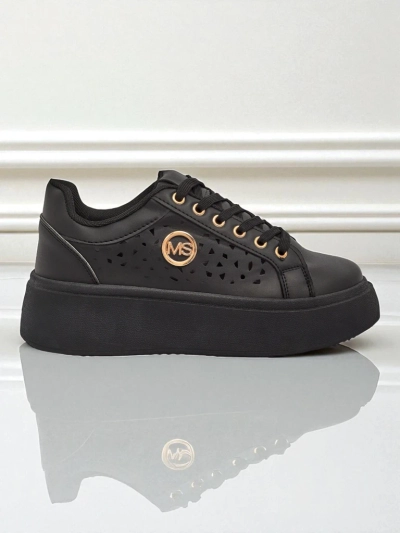 Aurelia Nero - Черная платформа Royalfashion из экокожи, модель LH201-8