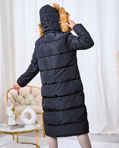 Royalfashion Black long women's jacket