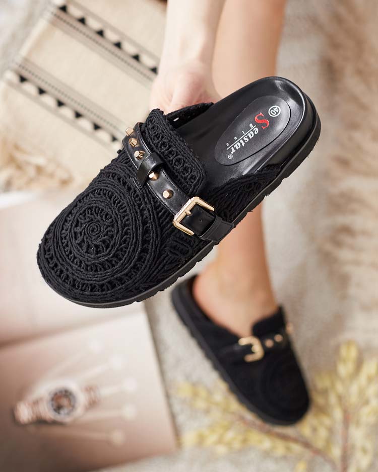 Royalfashion Sieviešu čības ar izšuvumu Leronip