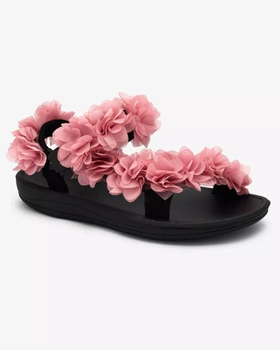 Royalfashion Pink women's sandals with flowers Alferroy