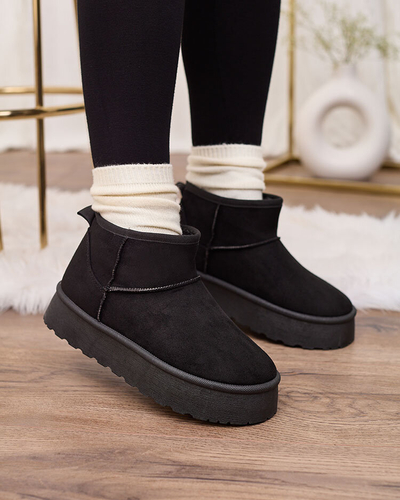 Royalfashion Черные женские сапоги на платформе Ersinella