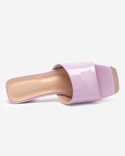 Violet varnished slippers with low heels Keripse - Footwear