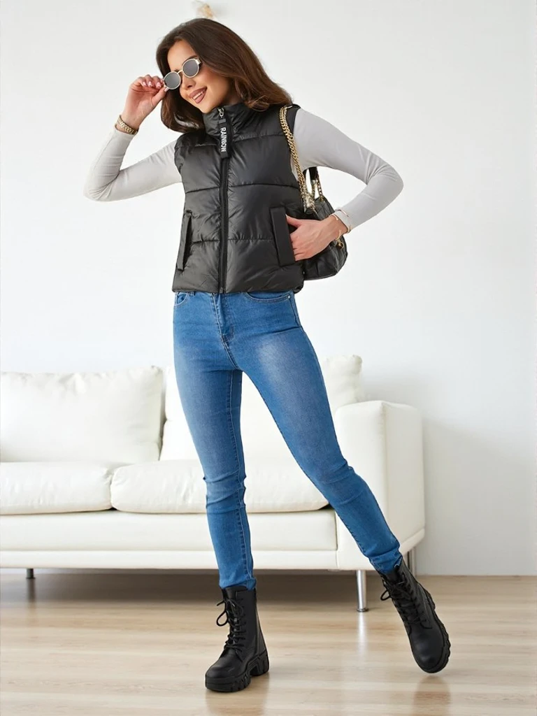 Royalfashion Sieviešu īsa bezpiedurkņu jonnsa