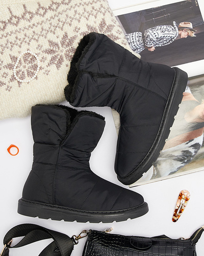 Royalfashion Черная женская обувь a'la snow boots Kalioli