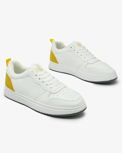 Royalfashion White and yellow classic sports shoes Colorburst Classics