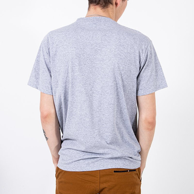 Men's gray cotton t-shirt with print - Clothing