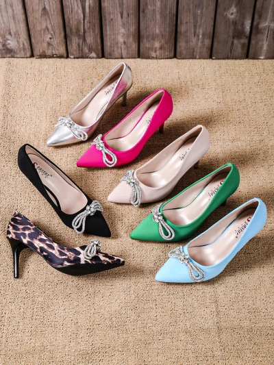 Royalfashion Women's pumps with a bow Hepeles