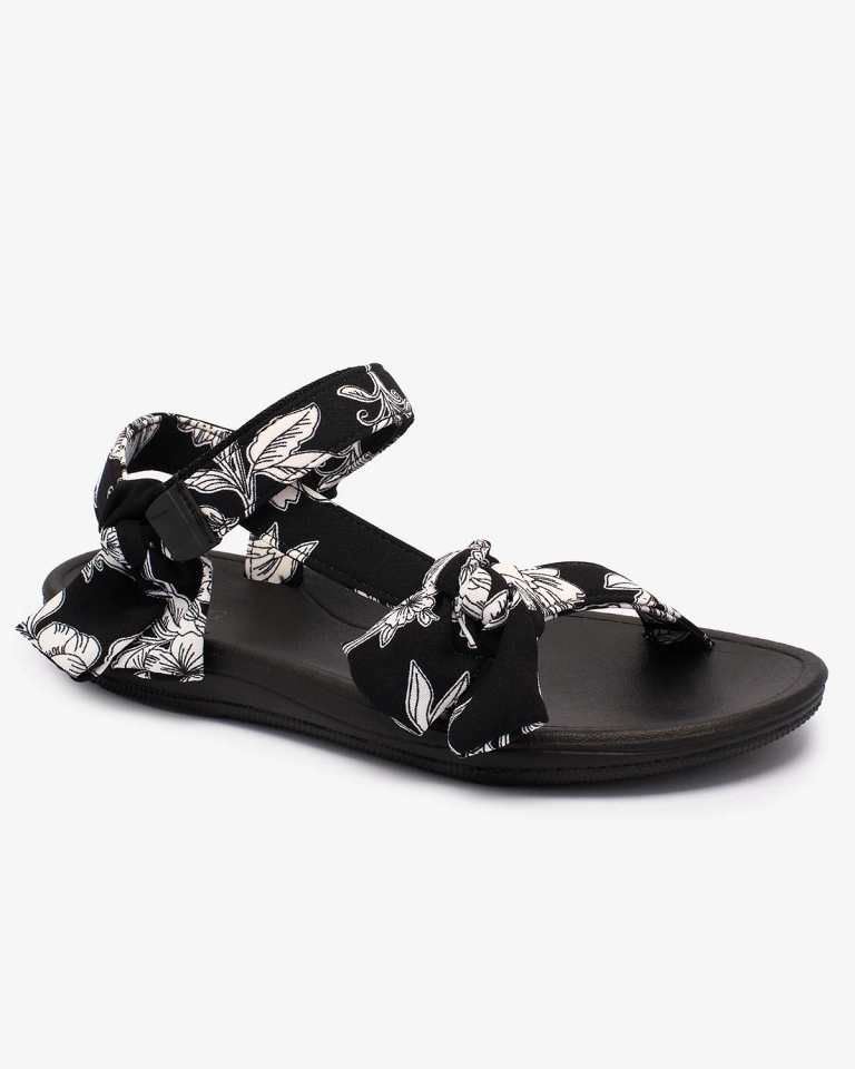 Royalfashion Women's sandals with print in black Andreti