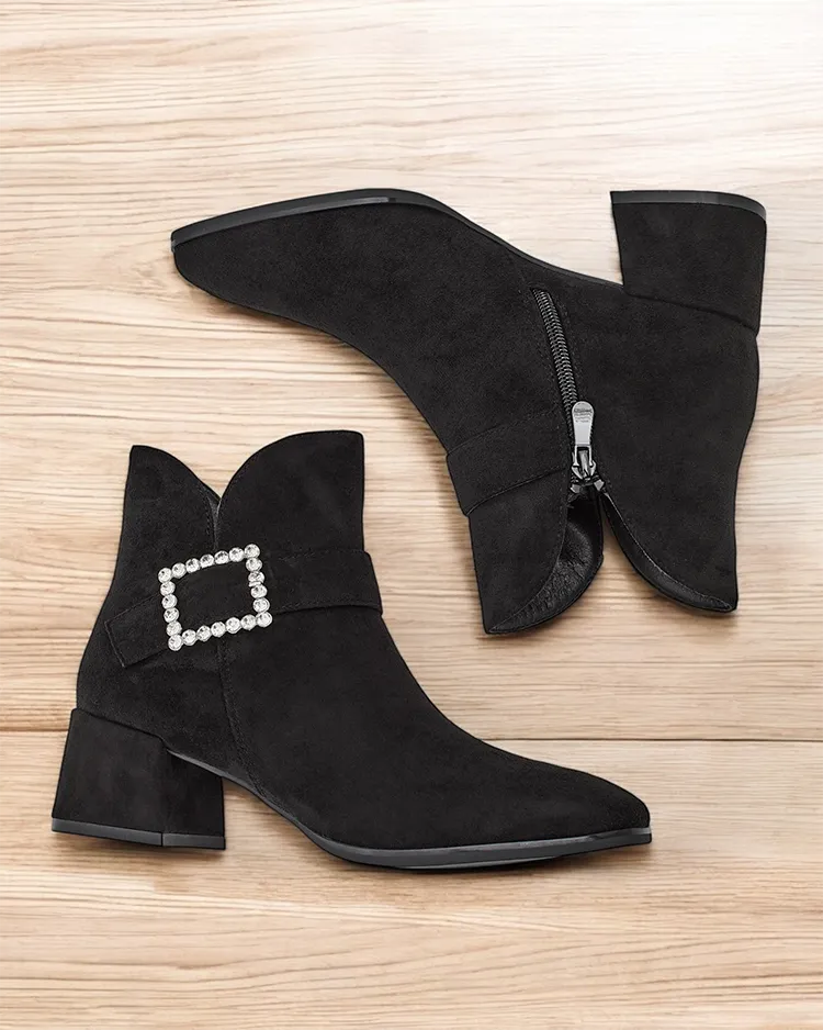 Royalfashion Women's ankle boots with low heel Vetti