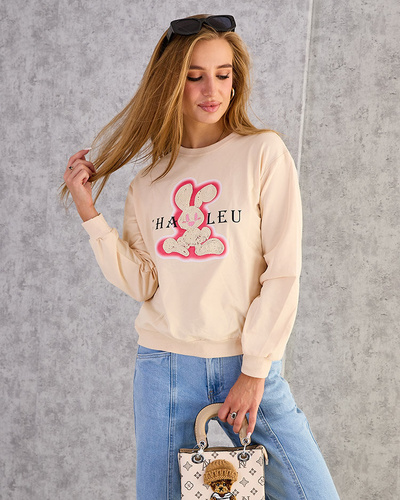 Royalfashion Women's Cotton Thin Print Sweatshirt