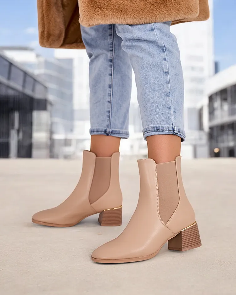 Royalfashion Women's ankle boots on low heels Eterra