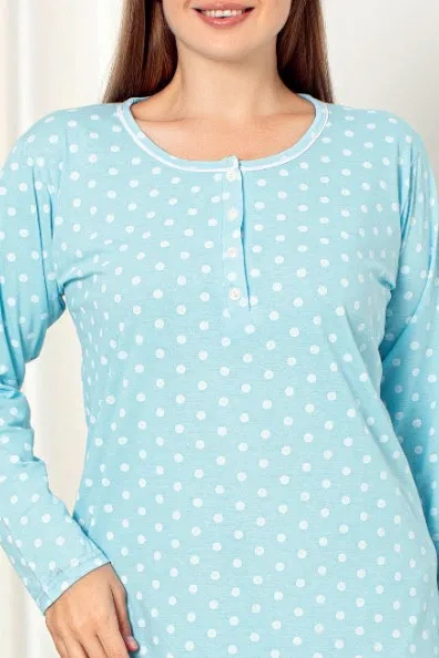 Royalfashion Women's Polka Dot PLUS SIZE Nightshirt