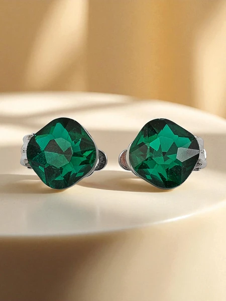 Royalfashion Sieviešu klipšu auskari ar kristālu