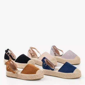 OUTLET Beige women's espadrilles on the Maritel platform - Shoes