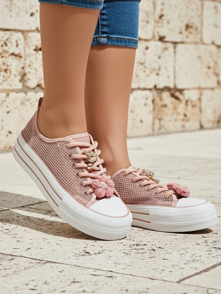 Royalfashion Женские перфорированные кроссовки с украшениями Osdo