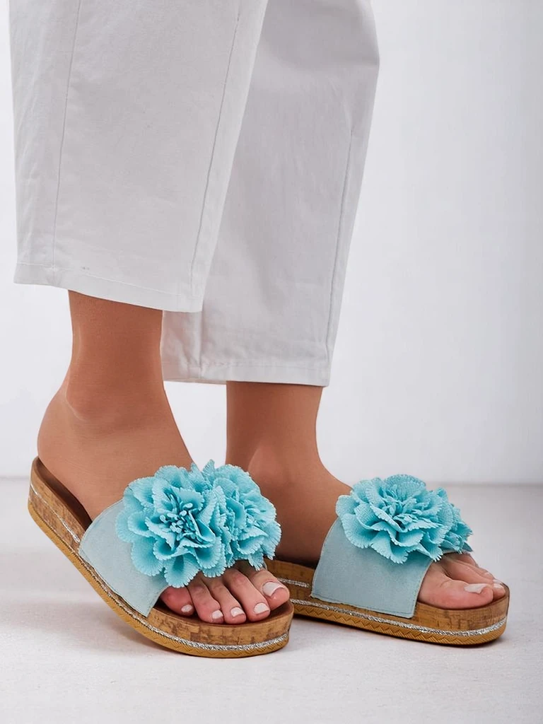 Royalfashion Women's flip-flops with flowers Focce
