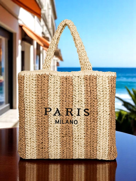 Royalfashion Liela sieviešu rokas soma no salmiem. Salmu svītra