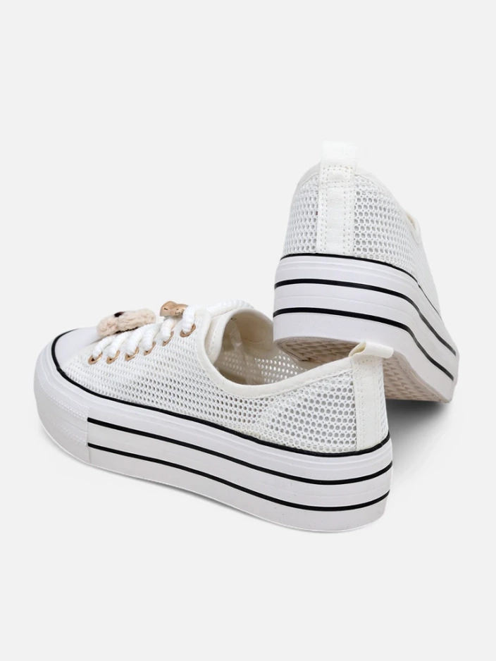 Royalfashion Women's perforated sneakers with embellishments Osdo