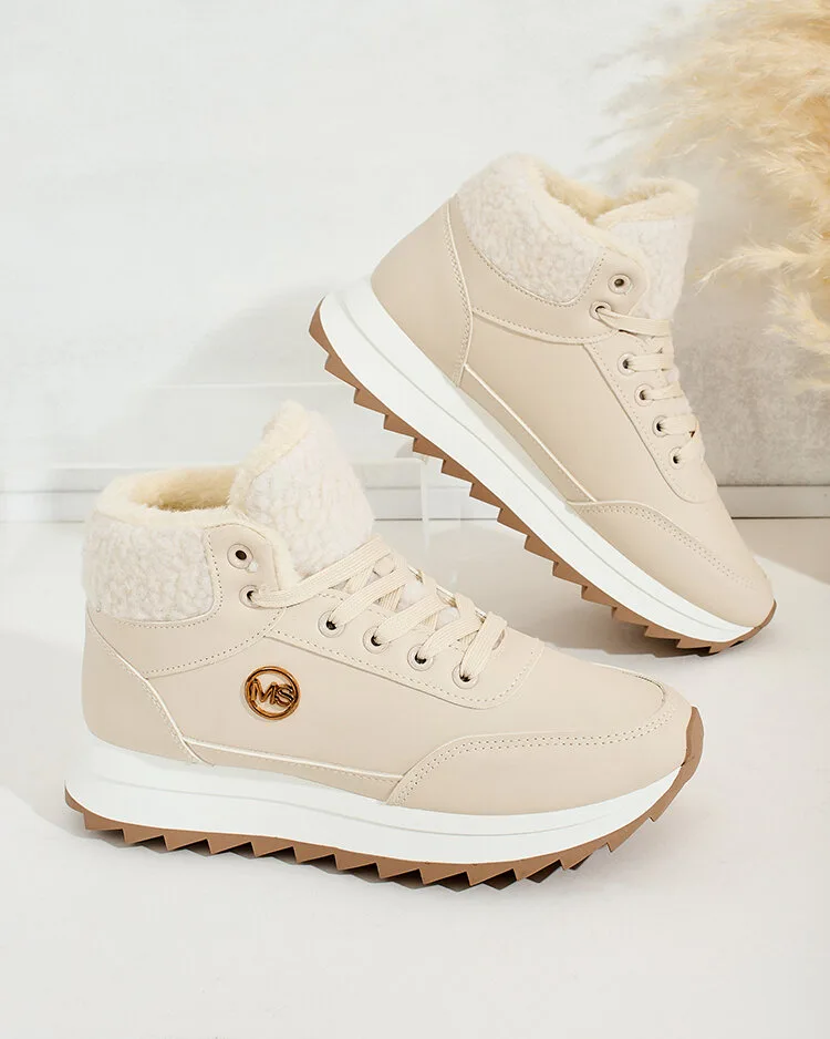 Royalfashion Women's insulated sneakers with fur Frozit