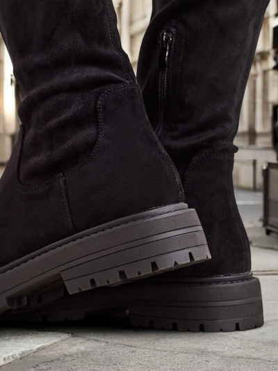 Royalfashion Sieviešu zābaki virs ceļa Remelsie