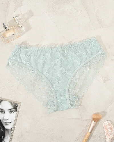 Royalfashion Green cotton lace panties for women