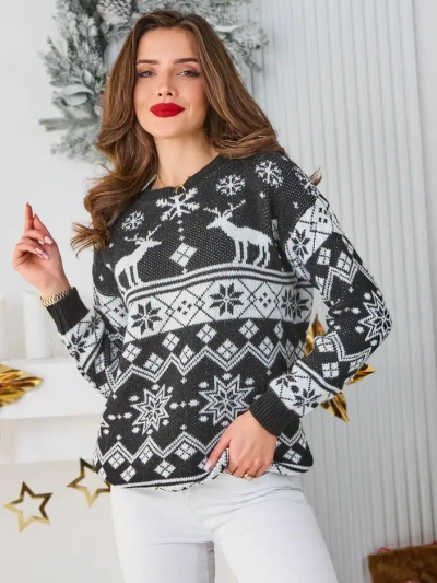 Royalfashion Women's Christmas sweater with Santa Claus