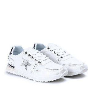 OUTLET White sports shoes with a decorative Stellan star - Footwear