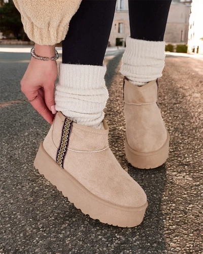 Royalfashion īsie sniega zābaki sievietēm Haluzi