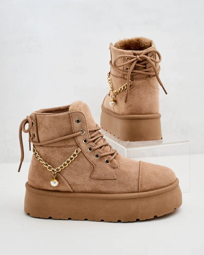 Royalfashion Women's lace-up Woruces boots