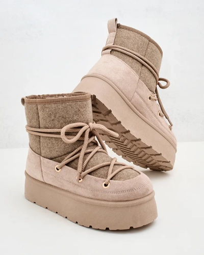 Royalfashion Sieviešu sniega zābaki Filori ar mežģīnēm