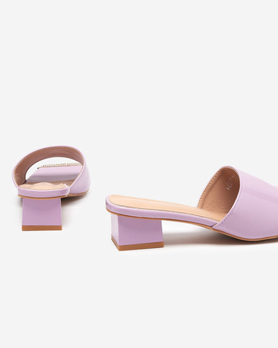 Violet varnished slippers with low heels Keripse - Footwear