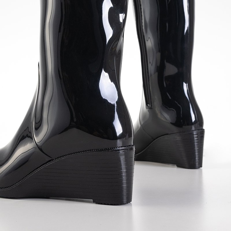Black women's wellingtons on a heel Genofa - Footwear