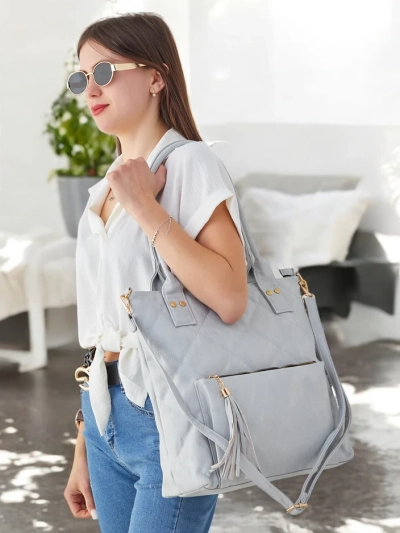 Женская стеганная сумка Royalfashion из экокожи с передним карманом