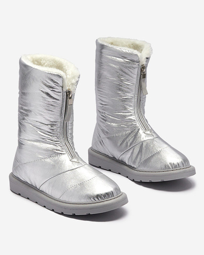 Silver women's shoes a'la snow boots Tirigga- Footwear